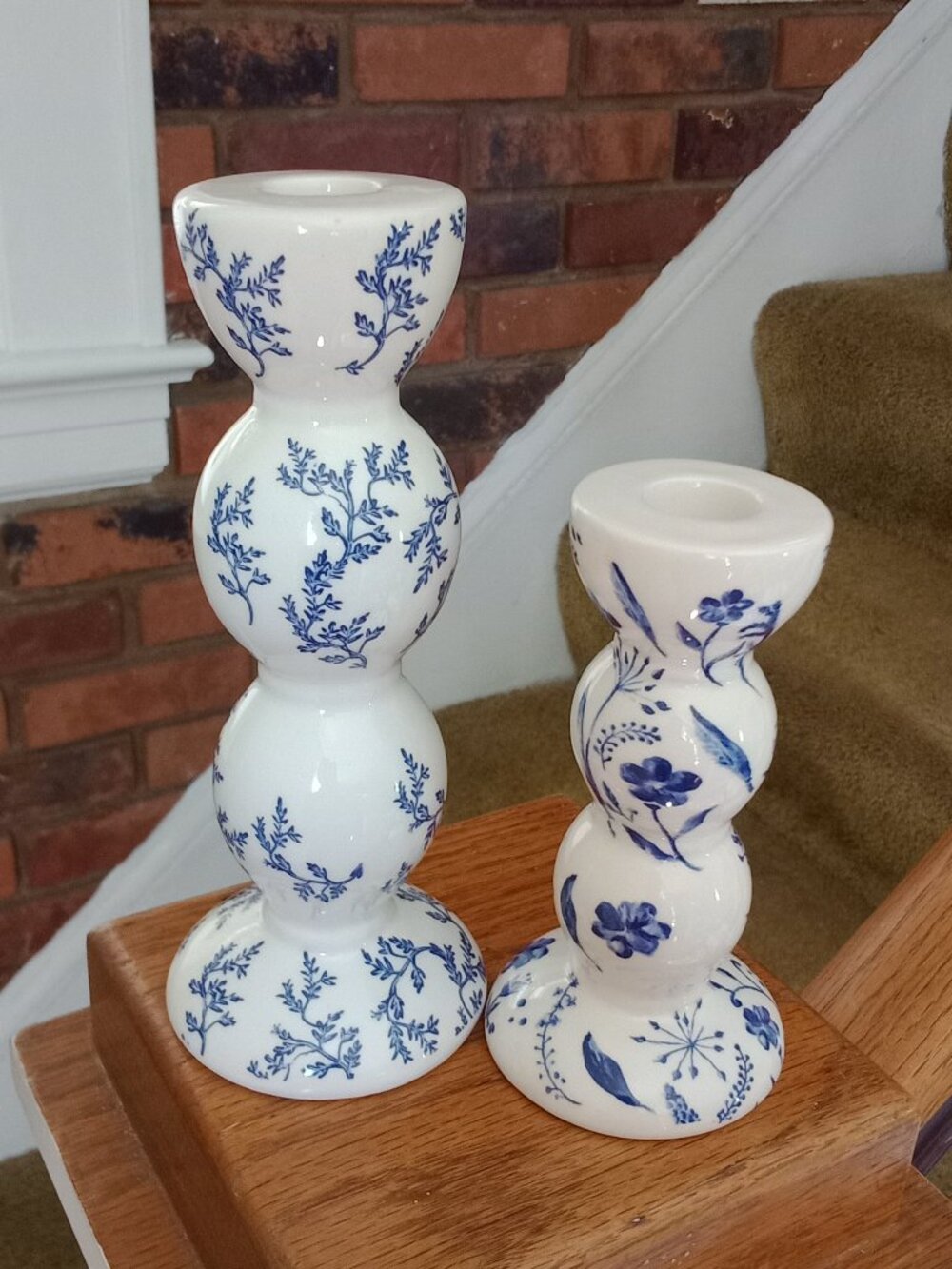 Blue & White Candleholders/2